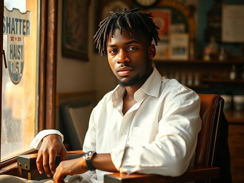 A dynamic split-screen image: one side shows Josiah Trotter in a modern analytics lab surrounded by screens of data visualiza