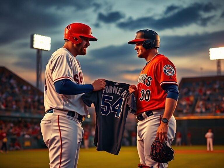 A split-screen image showing the Giants' draft board on one side with a 'TRADED' stamp over the sixth pick, and on the other