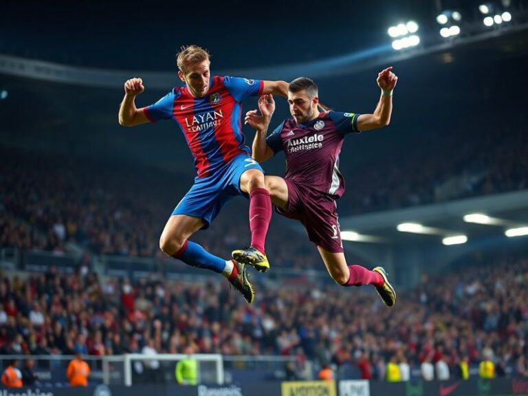 A tense moment at Groupama Stadium during Lyon vs Auxerre, showing Auxerre’s defensive block holding firm against Lyon’s atta