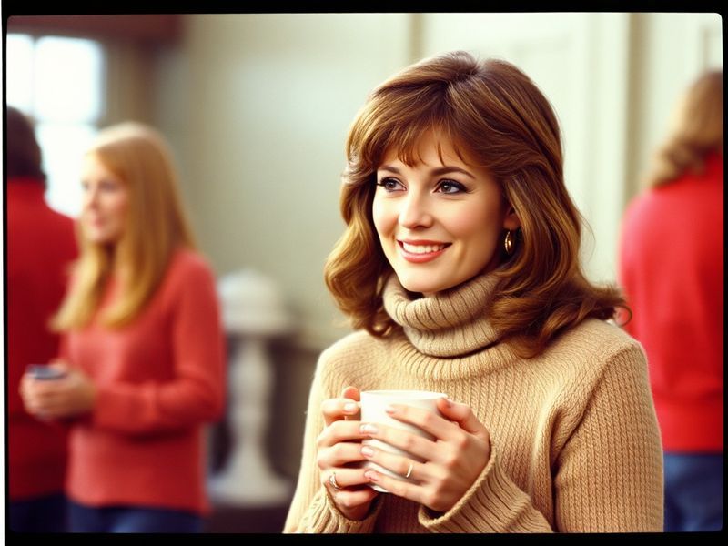 A mid-1970s promotional photo of Kate Jackson in character as Sabrina Duncan from Charlie’s Angels, wearing a stylish jumpsui