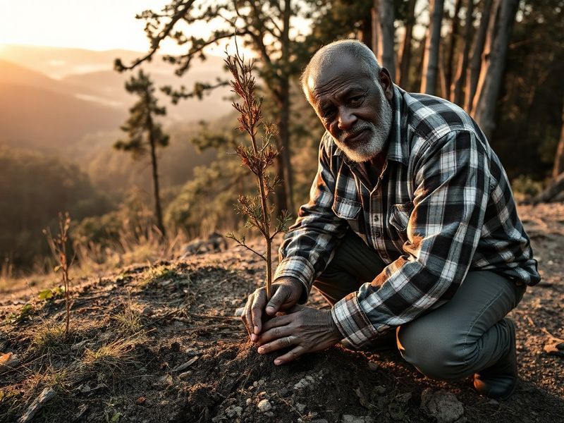 A moody, cinematic shot of a young filmmaker (Carver Willis) in a dimly lit room, surrounded by film reels and vintage camera