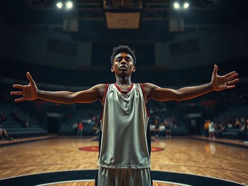 A dynamic action shot of Kaleb Elarms Orr in a Howard Bison football uniform, mid-catch against a backdrop of Howard Universi