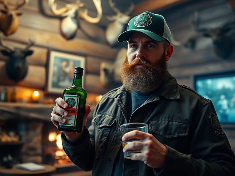 A high-energy shot of Jager Burton mid-air during a motocross trick, with a dirt bike suspended against a clear sky backdrop.