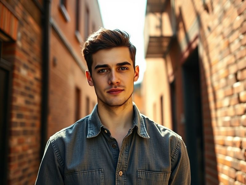 A professional headshot of Tyler Hynes in a modern setting, dressed casually yet polished, with a warm smile and a neutral ba