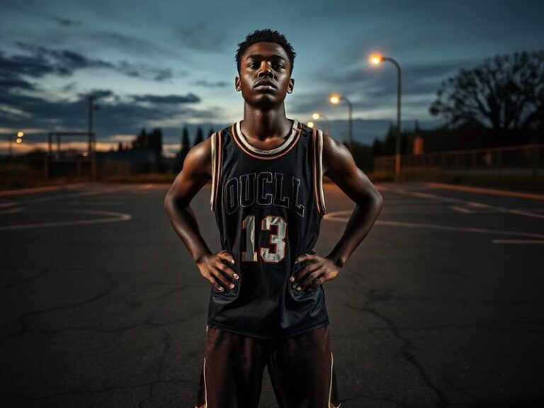 Dametrious Crownover mid-competition on a global track, wearing a sleek uniform with a world map graphic, dynamic lighting, a