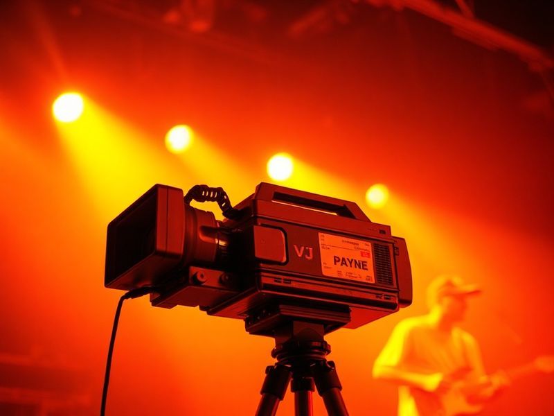 A dynamic portrait of VJ Payne in a modern wrestling arena setting, blending traditional wrestling aesthetics with digital me