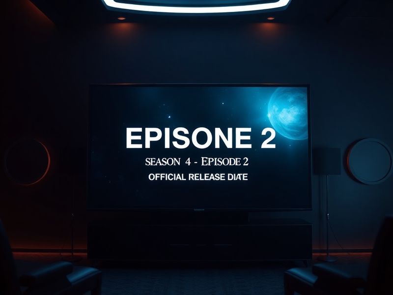 A moody promotional image showing the cast of 'From' standing in a foggy forest at dusk, with eerie lighting and a sense of f