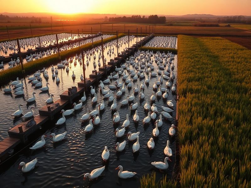 A vibrant nighttime photo of EAB Park filled with families, players on the field, and a duck mascot racing toward home plate