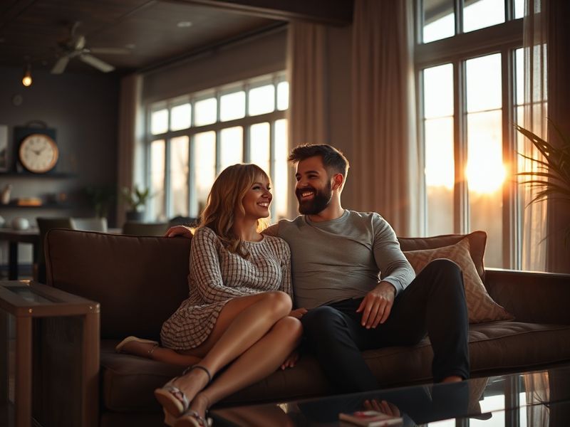 A stylish photo of Taylor Swift and Travis Kelce at a Chiefs game, with Swift in a casual yet chic outfit and Kelce in his fo