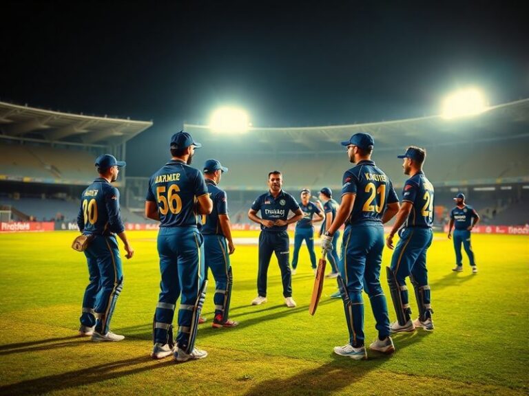 A split-screen image featuring the Hyderabad Kingsmen team in blue and white jerseys on one side, and the Pindiz team in red