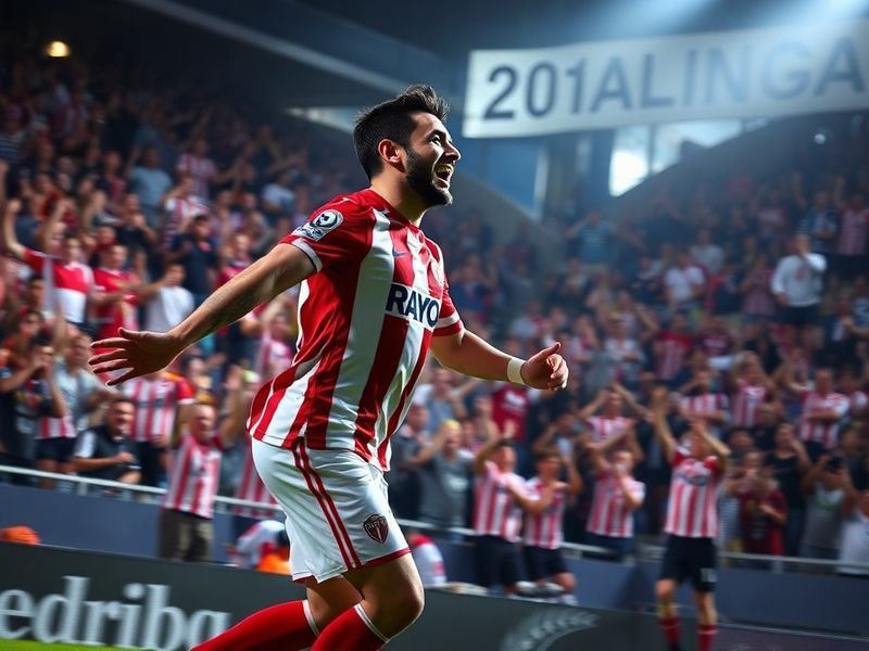 A vibrant shot of Rayo Vallecano's Campo de Fútbol de Vallecas packed with fans, contrasted with a panoramic view of Real Soc