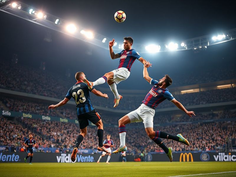 A wide-angle shot of Stadio Olimpico Grande Torino during the match, showing Inter players celebrating a goal with Torino fan