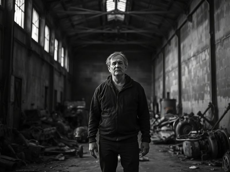 A candid photograph of a diverse group of people in a bustling city, walking in different directions with blurred faces to em