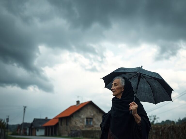 A split-screen image: one side shows a futuristic smart home dashboard displaying hyper-local weather data, while the other d