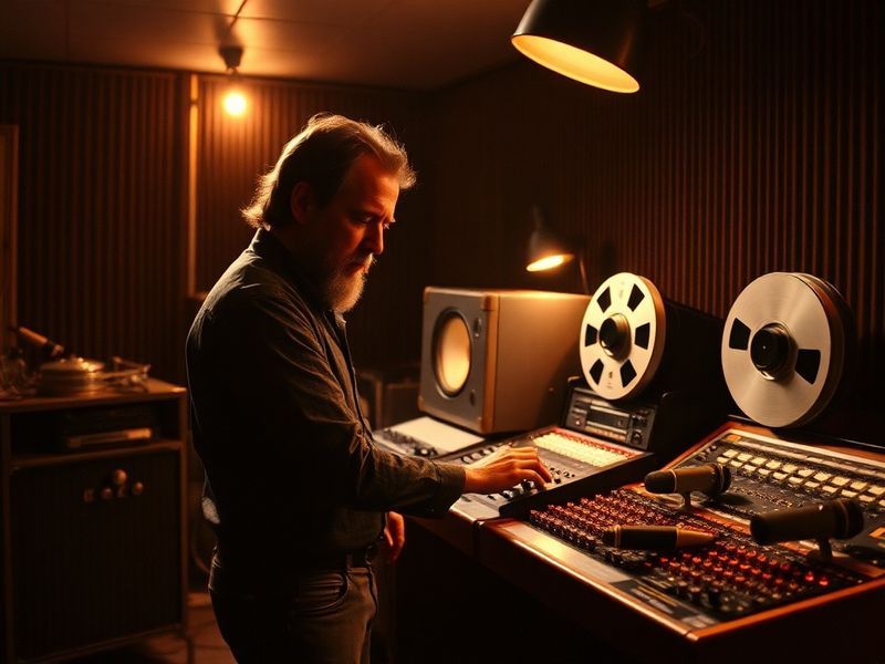 A dynamic photo of Joe Sealey speaking at a sports media panel, with a laptop displaying tactical diagrams, a microphone in h