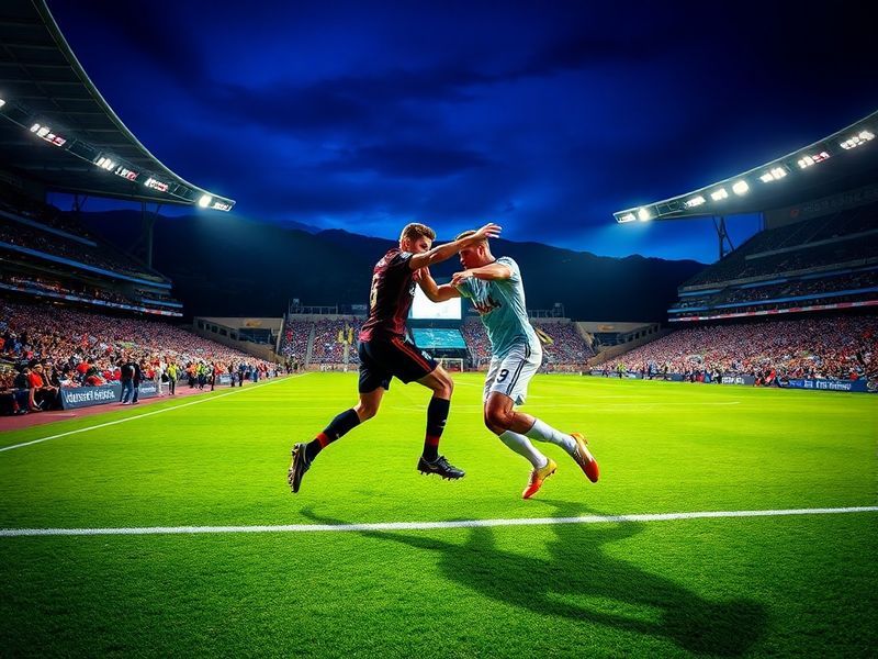 A vibrant stadium shot of Rio Tinto Stadium during a Real Salt Lake match, with fans in red scarves waving and Galaxy players