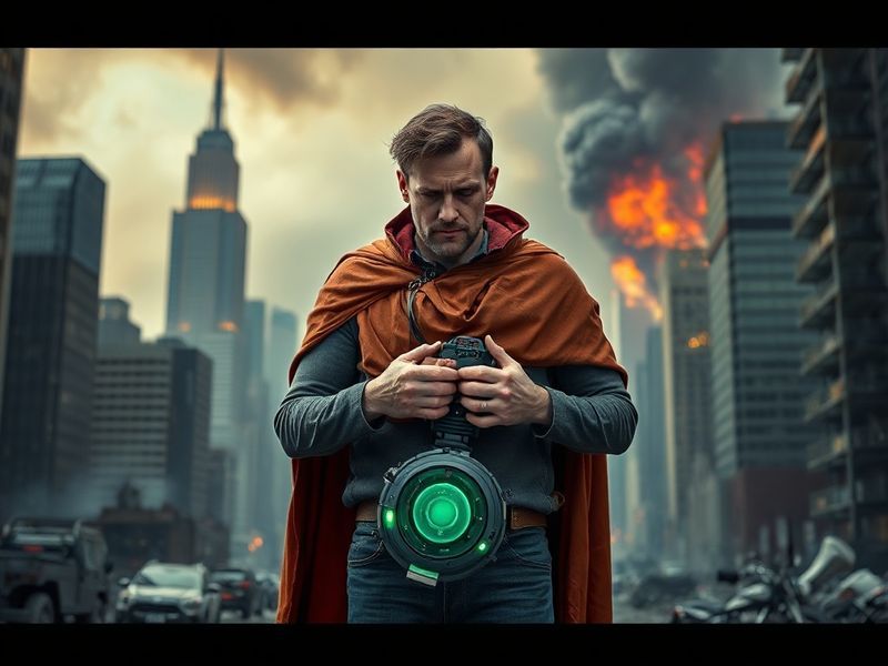 A split-screen image showing Stuart Belcher in various disastrous scenarios: slipping on a banana peel, failing at a business