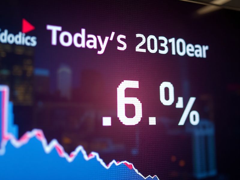 A modern suburban home with a 'For Sale' sign, a 30-year fixed mortgage rate displayed on a digital screen (6.95%), and a sub