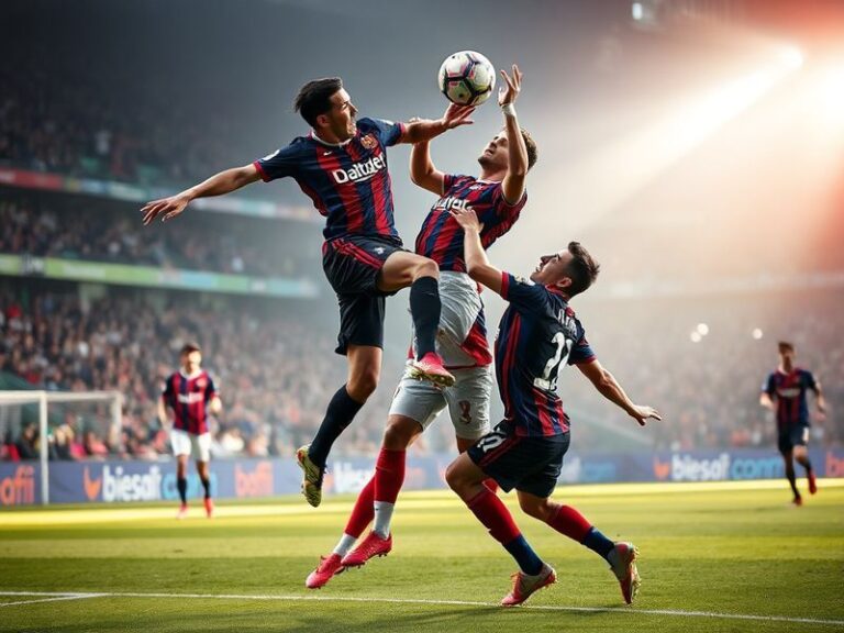 A vibrant shot of Cagliari's Unipol Domus Stadium packed with fans, featuring players in mid-action during the match against