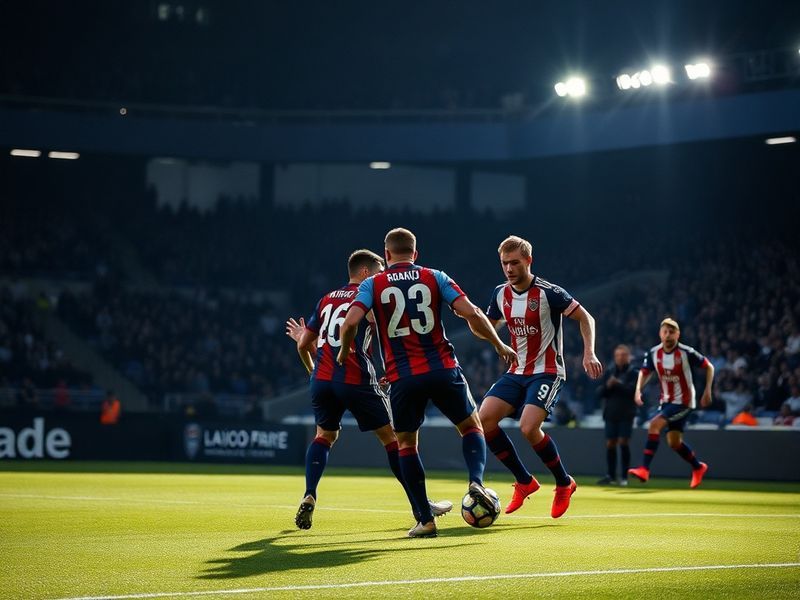 A wide-angle shot of the RCDE Stadium during the Espanyol vs Levante match, showing players in action with the scoreboard in