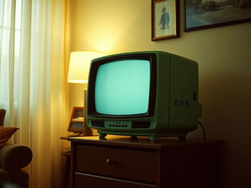 A moody, cinematic shot of the Mint TV series cast in a dimly lit New York office, with the Manhattan skyline visible through