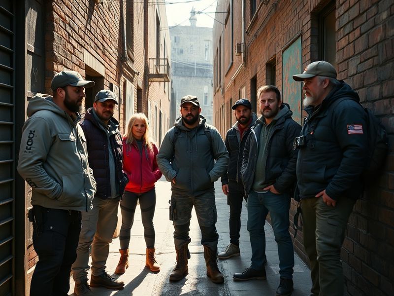 A split-screen image of the Running Point Season 2 cast in a lively studio setting, with hosts Jamal Carter, Priya Mehta, and