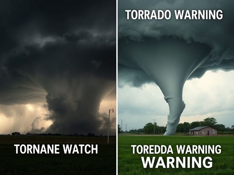 A split-screen image showing two contrasting scenes: on the left, a family calmly reviewing emergency supplies during dayligh
