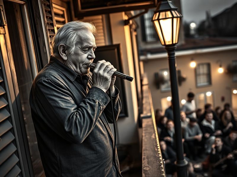 A candid mid-career photo of Kevin Long in a broadcast control room, surrounded by monitors displaying live sports feeds and