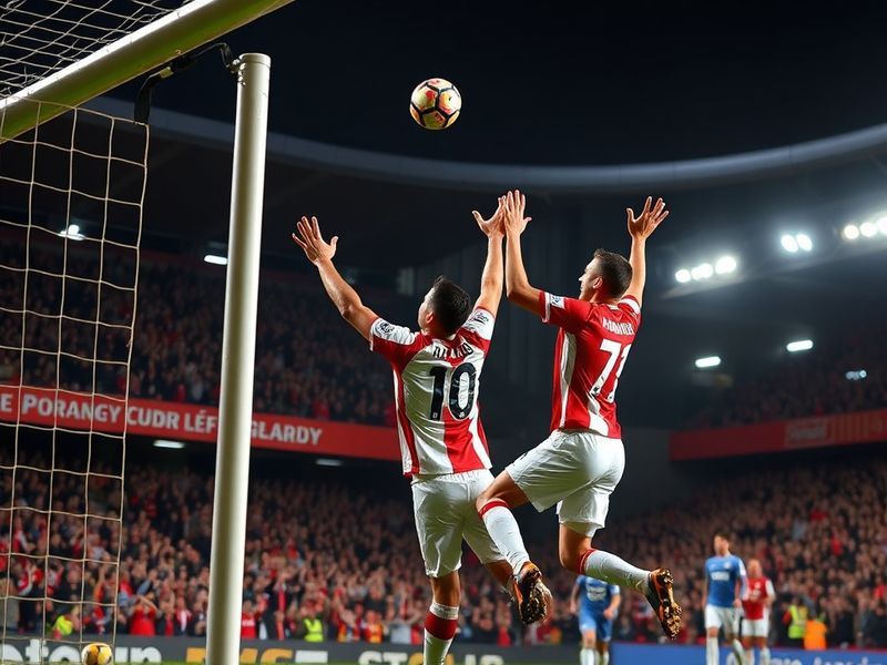 A high-energy football match between Southampton and Ipswich Town at St Mary's Stadium, showcasing intense action with player