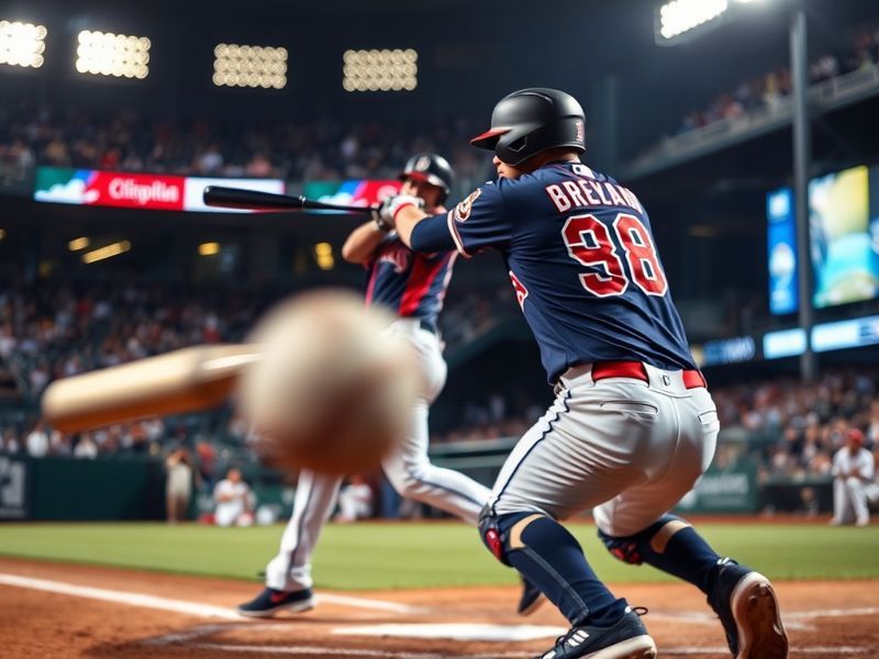 A split-screen image showing a Diamondbacks batter mid-swing on the left and a Brewers pitcher in mid-delivery on the right,