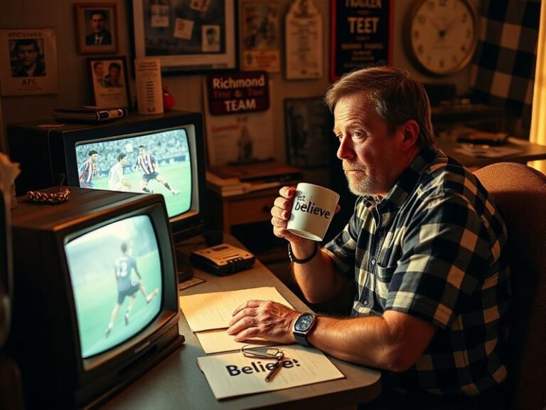 A cinematic collage of key characters from Ted Lasso Season 4 surrounded by warm golden-hour lighting, showcasing the emotion