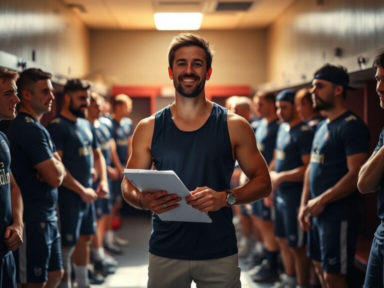 A cinematic still from the Ted Lasso Season 4 teaser trailer featuring Jason Sudeikis as Ted Lasso standing on a soccer field