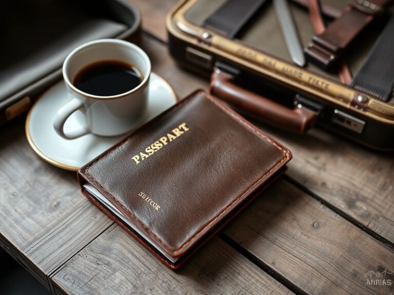 A close-up of multiple passports stacked with stamps from different countries, arranged on a world map with a boarding pass a