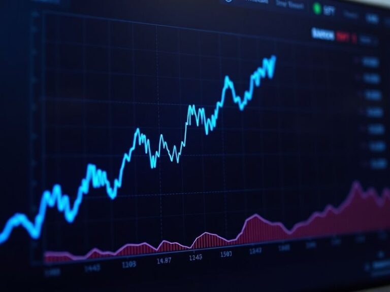 A split-screen image showing a rising stock chart on one side and Microsoft’s headquarters in Redmond on the other, with a fu