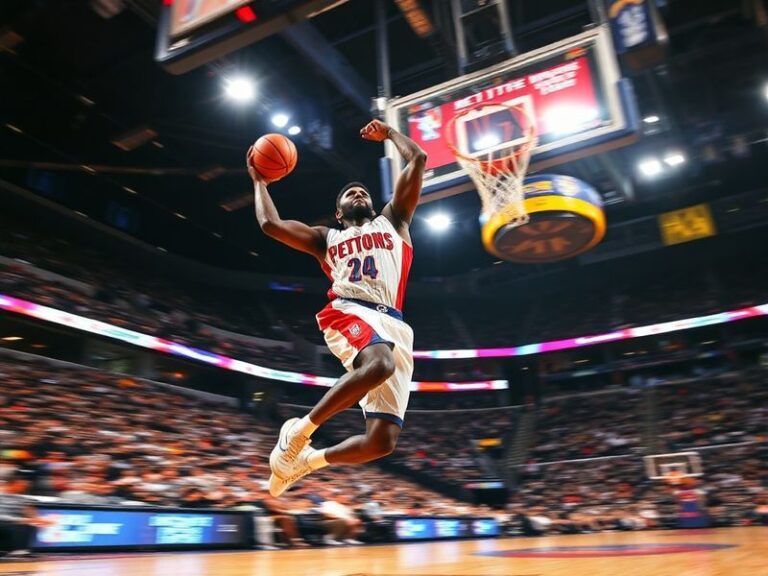 Jamal Cain in a Miami Heat uniform mid-game on defense, arms outstretched to contest a shot. The arena is dimly lit with brig