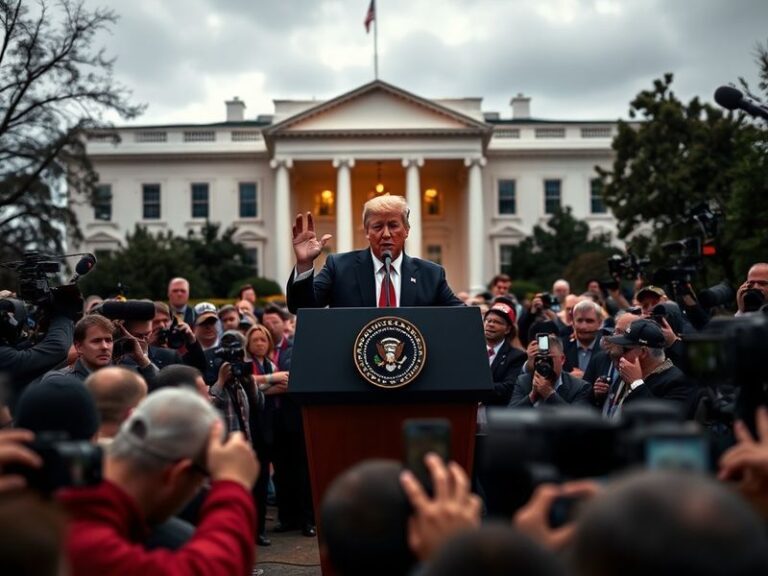 A split-screen image showing Donald Trump speaking at a rally on one side and a courtroom sketch from one of his trials on th