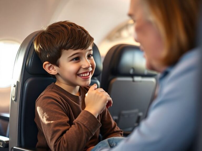 boy calms passenger jet2 flight