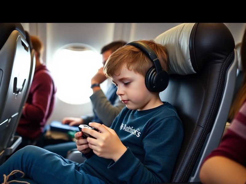 boy calms passenger jet2 flight