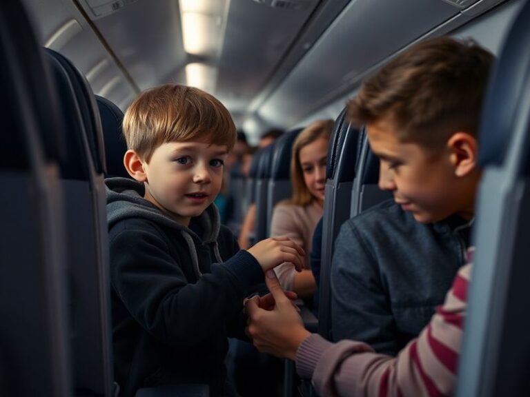 boy calms passenger jet2 flight