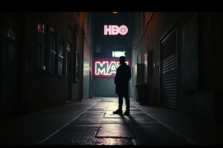 A professional office building with a 'For Lease' sign in the window, surrounded by a cityscape. The mood is tense, with a fo