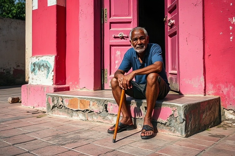A vibrant street scene in Salvador’s Pelourinho district, featuring colonial buildings with colorful facades, cobblestone str