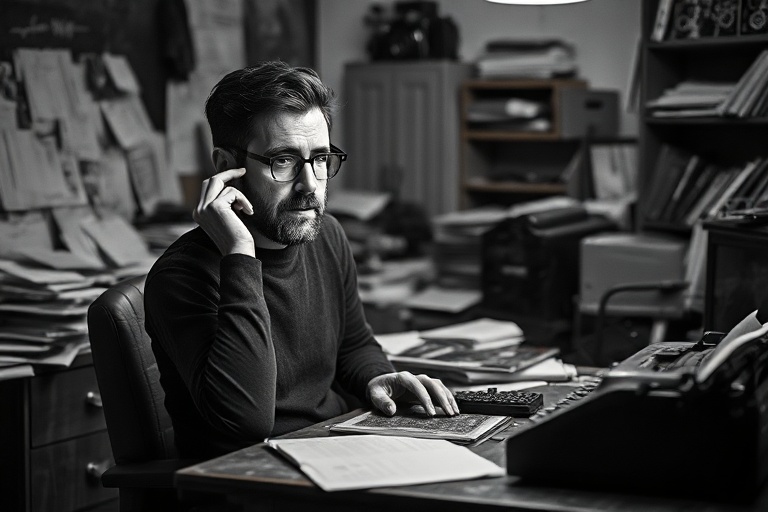 A candid photo of Trevor Whelan in a professional setting, possibly at a press conference or writing at a desk, with a sports