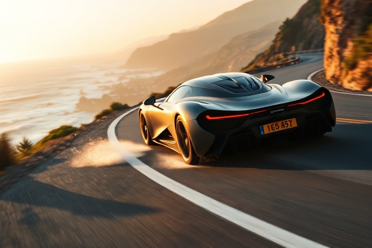 A dynamic split-screen image showing the Top Gear hosts (Clarkson, Hammond, May) in the studio, a hypercar on a runway, and a