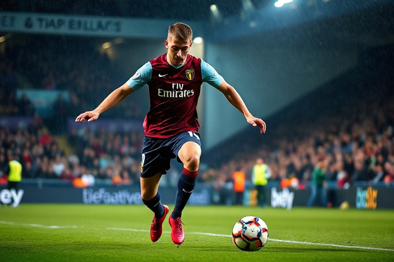 Lucas Digne in action, wearing a blue France national team jersey, mid-defensive action with a focused expression, dynamic li