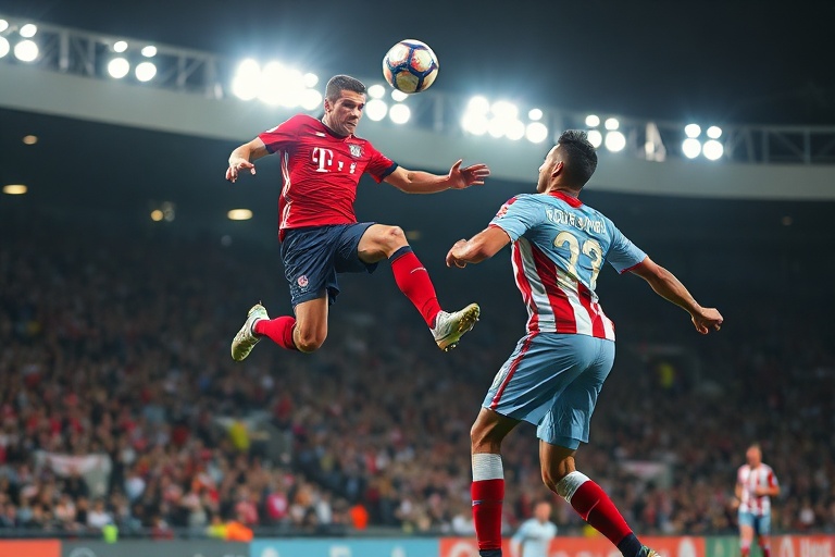 A dynamic action shot of Levi Colwill in a Chelsea kit, mid-defensive action during a Premier League match, with a blurred st