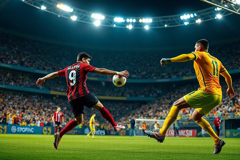 A dynamic match scene at the Emirates Stadium during Arsenal vs Burnley, featuring players like Declan Rice and Jay Rodriguez