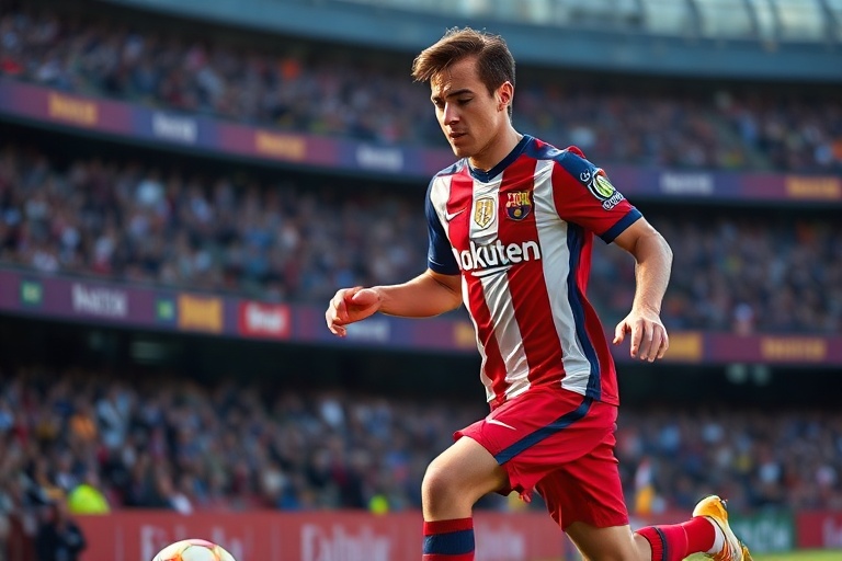 A dynamic action shot of Antoine Griezmann in an Inter Miami kit, mid-dribble with defenders closing in, captured during a hi
