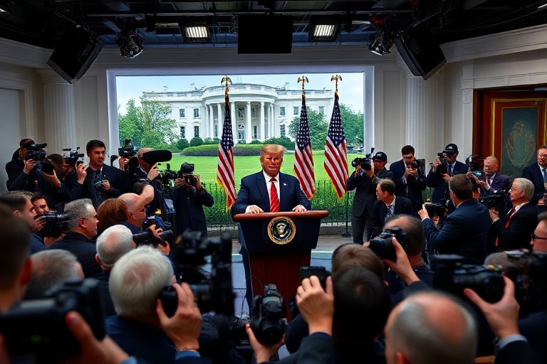 A split-screen image showing Donald Trump speaking at a rally on one side and a courtroom gavel on the other, symbolizing his