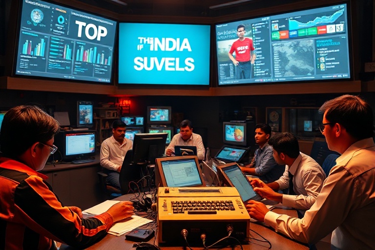 A split-screen image: on the left, a diverse group of people in an urban setting looking at a smartphone displaying a survey