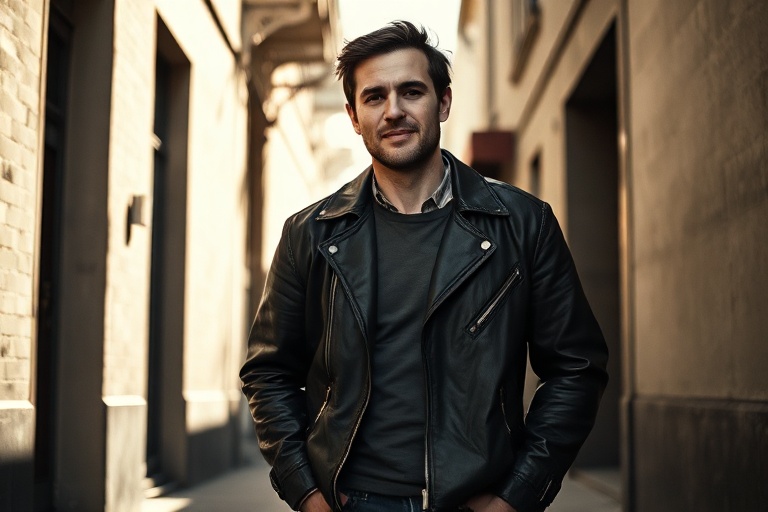 A promotional image of the main cast of The Boys standing in a dimly lit alley, with Antony Starr as Homelander in the center